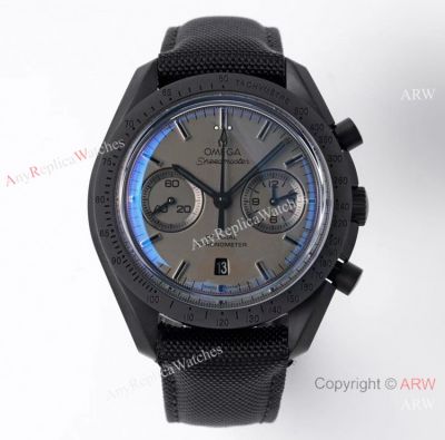 Super Clone Omega Speedmaster Chronograph Dark Side of the Moon Watch Blacksteel